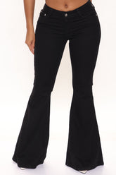 Low Rise Carolina Super Flare Jeans - Black Ins Street